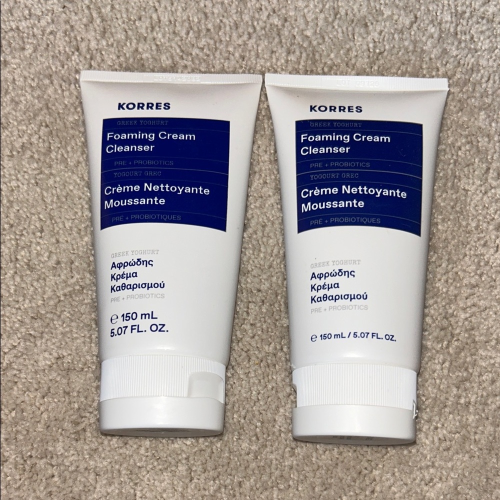 Korres Foaming Cream Cleanser - White and Navy